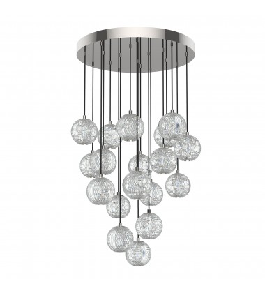 MP321218PN-Marni 18 Head Polished Nickel LED Multi Pendant