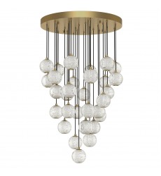  MP321230NB-Marni 30 Head Natural Brass LED Multi Pendant