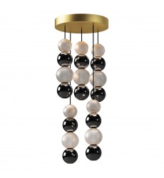 MP321805NB-Onyx 5 Head Natural Brass LED Multi Pendant  MP321805NB-Onyx 5 Head Natural Brass LED Multi Pendant