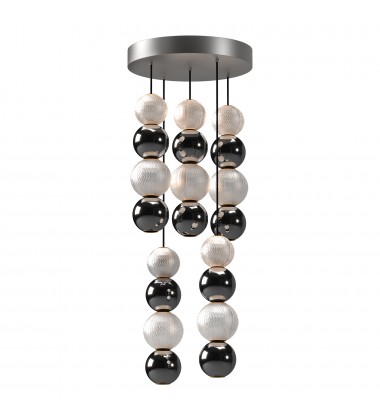 MP321805PN-Onyx 5 Head Polished Nickel LED Multi Pendant  MP321805PN-Onyx 5 Head Polished Nickel LED Multi Pendant