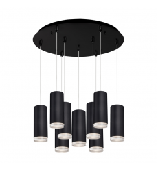 MP401431BK-09-Cameo 18-in Black 9-Light Multi Pendant MP401431BK-09-Cameo 18-in Black 9-Light Multi Pendant