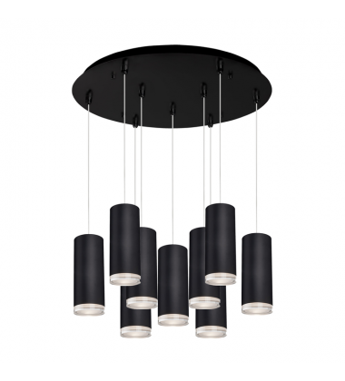 MP401431BK-09-Cameo 18-in Black 9-Light Multi Pendant