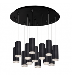 MP401431BK-13-Cameo 24-in Black 13-Light Multi Pendant MP401431BK-13-Cameo 24-in Black 13-Light Multi Pendant