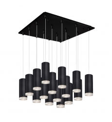 MP401431BK-16-Cameo 19-in Black 16-Light Multi Pendant MP401431BK-16-Cameo 19-in Black 16-Light Multi Pendant