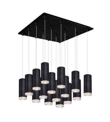 MP401431BK-16-Cameo 19-in Black 16-Light Multi Pendant MP401431BK-16-Cameo 19-in Black 16-Light Multi Pendant