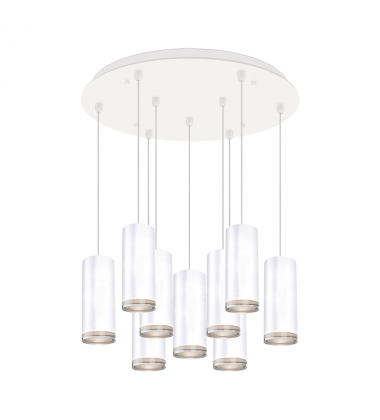 MP401431WH-09-Cameo 18-in White 9-Light Multi Pendant MP401431WH-09-Cameo 18-in White 9-Light Multi Pendant