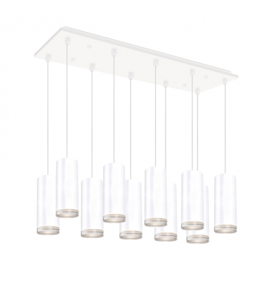 MP401431WH-10-Cameo 27-in White 10-Light Multi Pendant