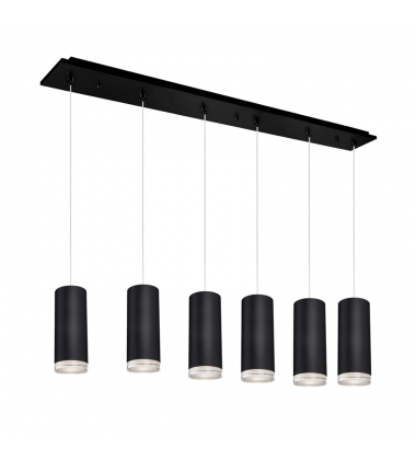 MP401432BK-06-Cameo 42-in Black 6-Light Multi Pendant