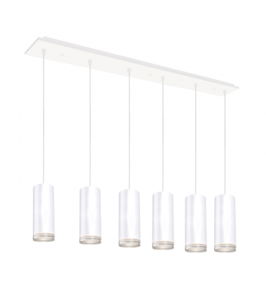 MP401432WH-06-Cameo 42-in White 6-Light Multi Pendant MP401432WH-06-Cameo 42-in White 6-Light Multi Pendant