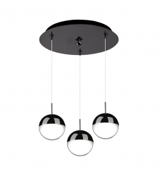 MP402801BC-03-Pluto 11-in Black Chrome 3-Light Multi Pendant MP402801BC-03-Pluto 11-in Black Chrome 3-Light Multi Pendant