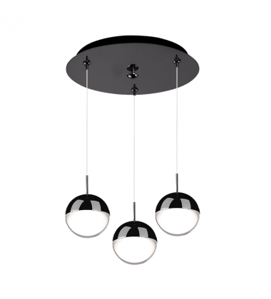 MP402801BC-03-Pluto 11-in Black Chrome 3-Light Multi Pendant MP402801BC-03-Pluto 11-in Black Chrome 3-Light Multi Pendant