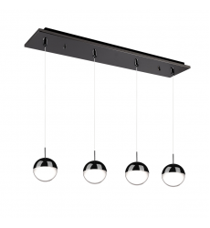 MP402801BC-04-Pluto 25-in Black Chrome 3-Light Multi Pendant MP402801BC-04-Pluto 25-in Black Chrome 3-Light Multi Pendant