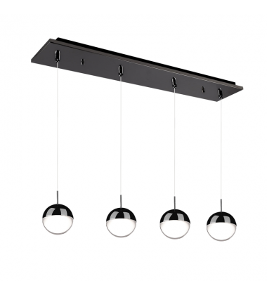 MP402801BC-04-Pluto 25-in Black Chrome 3-Light Multi Pendant MP402801BC-04-Pluto 25-in Black Chrome 3-Light Multi Pendant