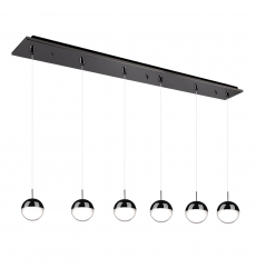 MP402801BC-06-Pluto 42-in Black Chrome 6-Light Multi Pendant