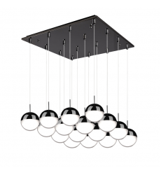 MP402801BC-16-Pluto 20-in Black Chrome 16-Light Multi Pendant