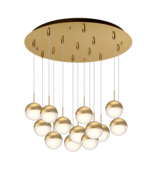 MP402801BG-13-Pluto 24-in Brushed Gold 13-Light Multi Pendant