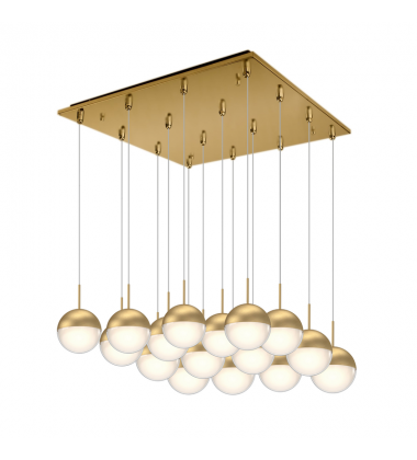 MP402801BG-16-Pluto 20-in Brushed Gold 16-Light Multi Pendant MP402801BG-16-Pluto 20-in Brushed Gold 16-Light Multi Pendant