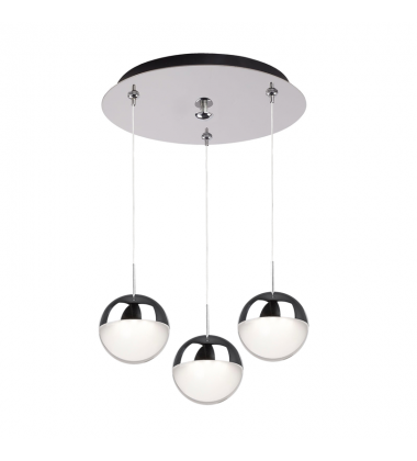 MP402801CH-03-Pluto 12-in Chrome 3-Light Multi Pendant MP402801CH-03-Pluto 12-in Chrome 3-Light Multi Pendant