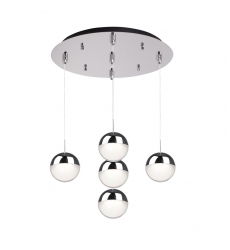 MP402801CH-05-Pluto 14-in Chrome 5-Light Multi Pendant
