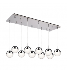 MP402801CH-10-Pluto 27-in Chrome 10-Light Multi Pendant
