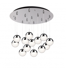 MP402801CH-13-Pluto 24-in Chrome 13-Light Multi Pendant