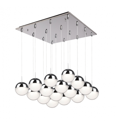 MP402801CH-16-Pluto 20-in Chrome 16-Light Multi Pendant