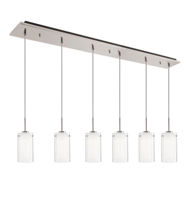MP41304BN-06-Verona 42-in Brushed Nickel 6-Light Multi Pendant