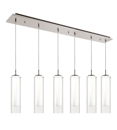 MP41305BN-06-Verona 42-in Brushed Nickel 6-Light Multi Pendant