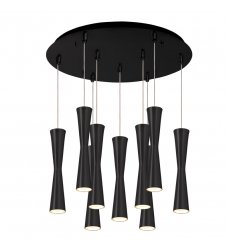MP42502BK-09-Robson 18-in Black 9-Light Multi Pendant