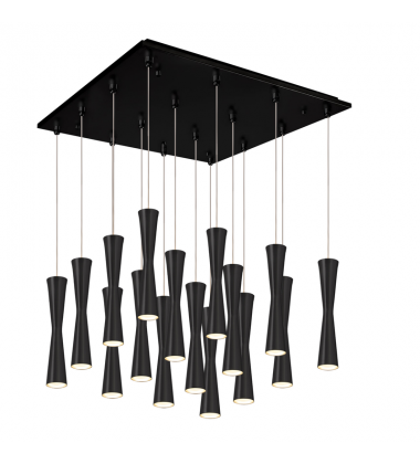 MP42502BK-16-Robson 19-in Black 16-Light Multi Pendant MP42502BK-16-Robson 19-in Black 16-Light Multi Pendant