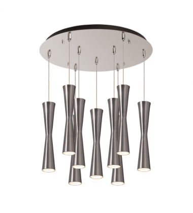 MP42502BN-09-Robson 18-in Brushed Nickel 9-Light Multi Pendant