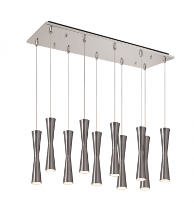 MP42502BN-10-Robson 27-in Brushed Nickel 10-Light Multi Pendant