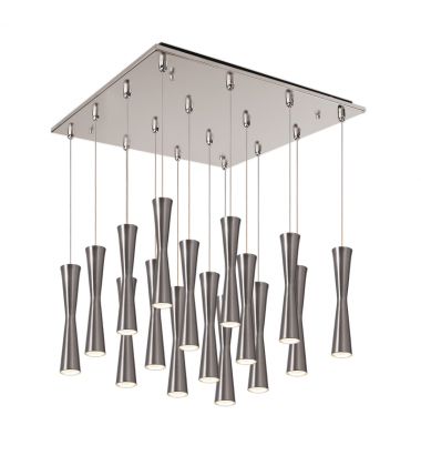MP42502BN-16-Robson 19-in Brushed Nickel 16-Light Multi Pendant MP42502BN-16-Robson 19-in Brushed Nickel 16-Light Multi Pendant