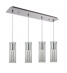 MP4401CH-04-Champagne 25-in Chrome 4-Light Multi Pendant