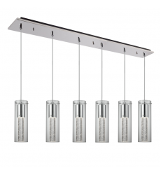 MP4401CH-06-Champagne 42-in Chrome 6-Light Multi Pendant