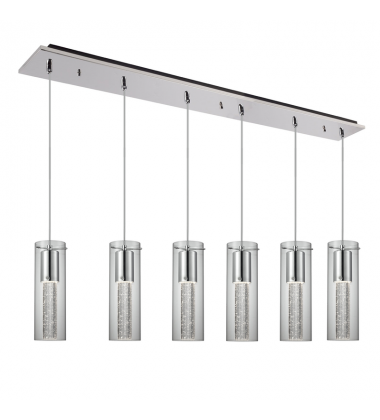 MP4401CH-06-Champagne 42-in Chrome 6-Light Multi Pendant