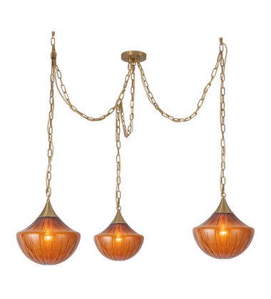 MP651312BGAM-Farrah 3-Light Gold Multi-Light Pendant