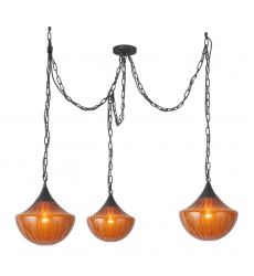MP651312MBAM-Farrah 3-Light Black Multi-Light Pendant