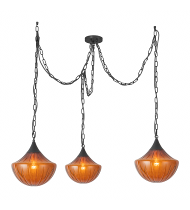 MP651312MBAM-Farrah 3-Light Black Multi-Light Pendant