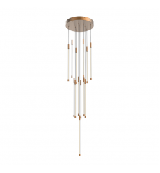 MP75121-BG-UNV-010-Motif 21-in Brushed Gold LED Multi Pendant