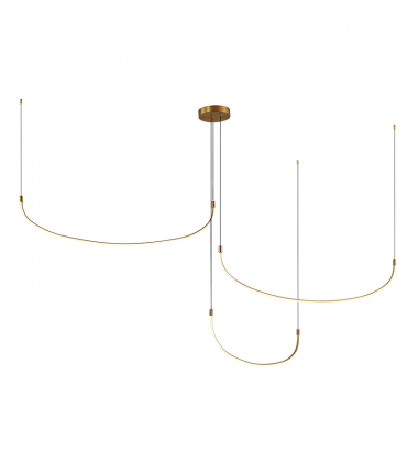 MP89390-BG-UNV-Talis 90-in Brushed Gold LED Multi Pendant