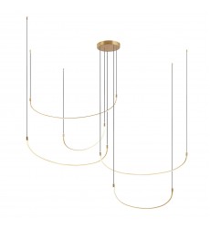 MP89590-BG-Talis 90-in Brushed Gold LED Multi Pendant