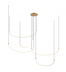 MP89590-BG-UNV-Talis 90-in Brushed Gold LED Multi Pendant
