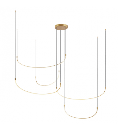 MP89590-BG-UNV-Talis 90-in Brushed Gold LED Multi Pendant