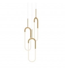  MP95103-BG-Huron 3 Head Brushed Gold LED Multi Pendant