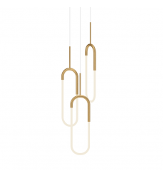 MP95103-BG-UNV-Huron 3 Head Brushed Gold LED Multi Pendant