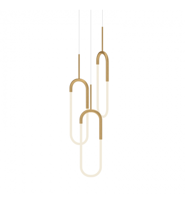 MP95103-BG-UNV-Huron 3 Head Brushed Gold LED Multi Pendant