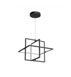  PD16320-BK-Mondrian 20-in Black LED Pendant