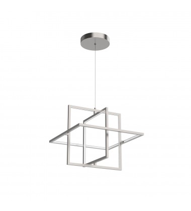  PD16320-BN-Mondrian 20-in Brushed Nickel LED Pendant