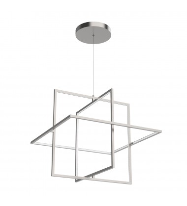 PD16328-BN-Mondrian 28-in Brushed Nickel LED Pendant